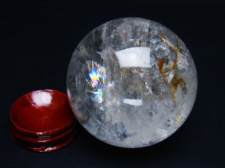 水晶 丸玉 60mm スフィア 置物 水晶玉 一点物 151-9007