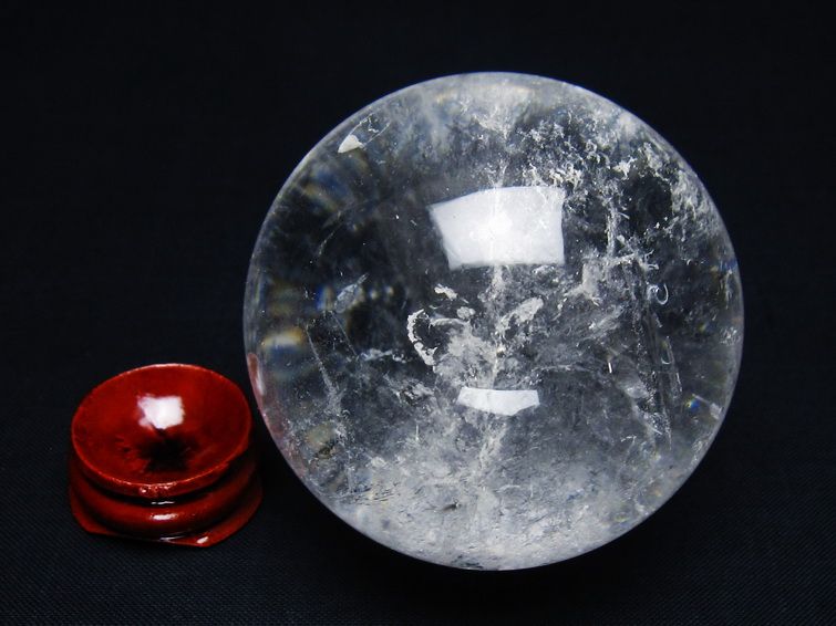 水晶 丸玉 59mm スフィア 置物 水晶玉 一点物 151-9012