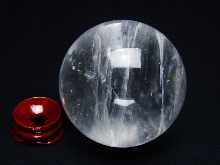 水晶 丸玉 58mm スフィア 置物 水晶玉 一点物 151-9014