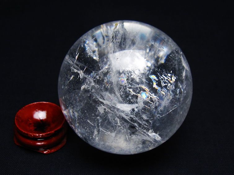 水晶 丸玉 58mm スフィア 置物 水晶玉 一点物 151-9016