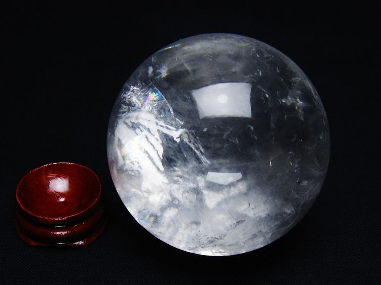 水晶 丸玉 57mm スフィア 置物 水晶玉 一点物 151-9017