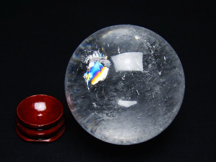 水晶 丸玉 57mm スフィア 置物 水晶玉 一点物 151-9019
