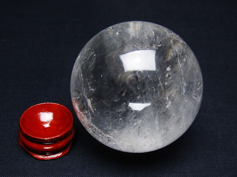 水晶 丸玉 55mm スフィア 置物 水晶玉 一点物 151-9033
