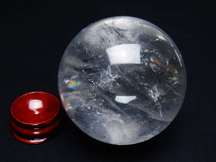 水晶 丸玉 56mm スフィア 置物 水晶玉 一点物 151-9037