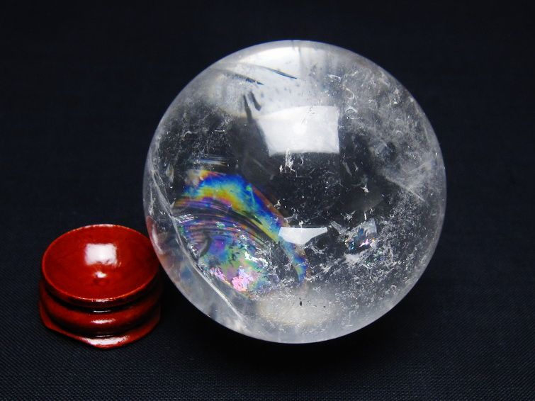 水晶 丸玉 56mm スフィア 置物 水晶玉 一点物 151-9038