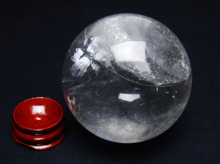 水晶 丸玉 57mm スフィア 置物 水晶玉 一点物 151-9043