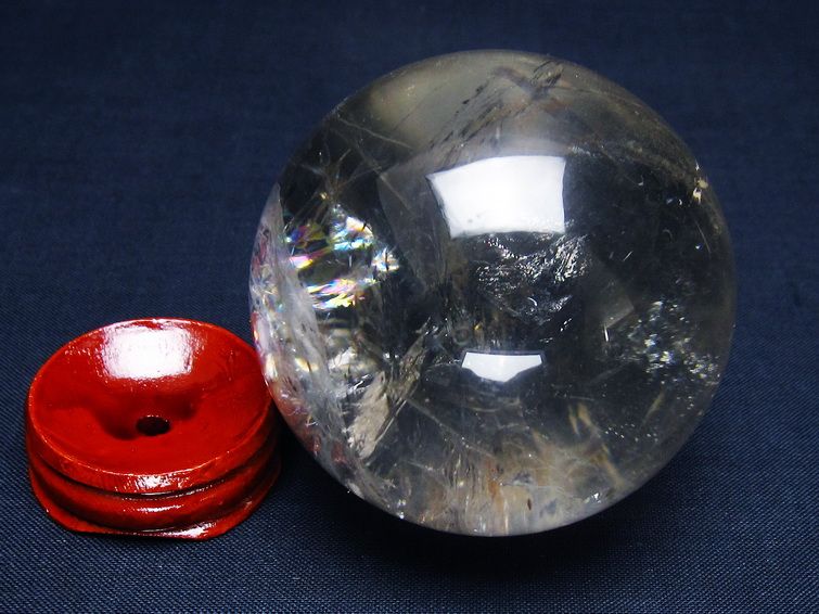 水晶 丸玉 60mm スフィア 置物 水晶玉 一点物 151-9056