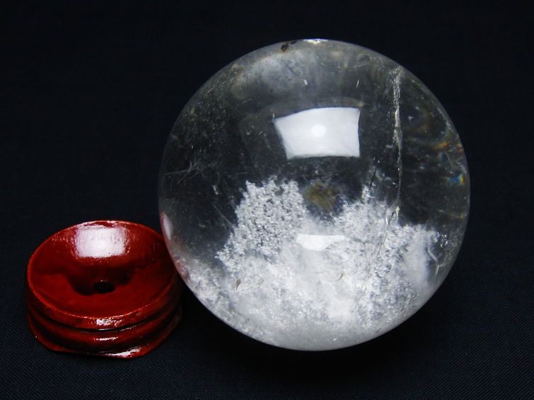 水晶 丸玉 63mm スフィア 置物 水晶玉 一点物 151-9064
