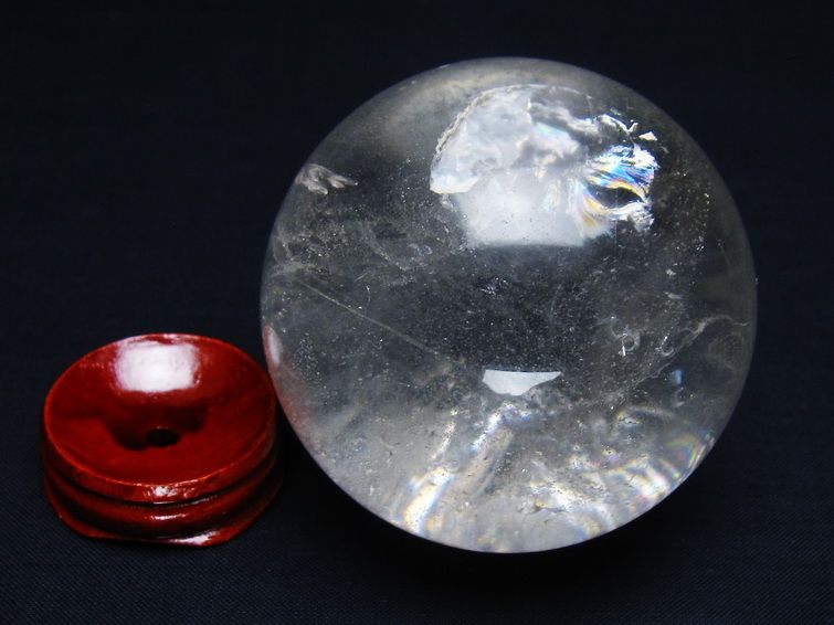 水晶 丸玉 64mm スフィア 置物 水晶玉 一点物 151-9065