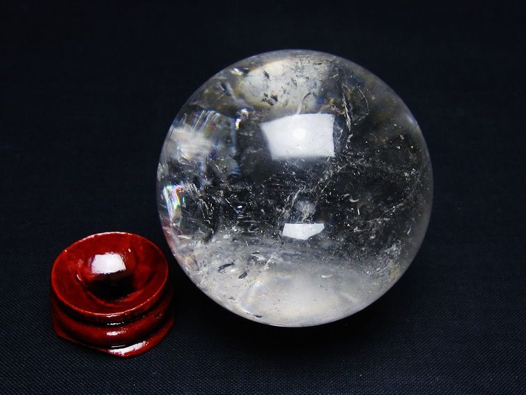 水晶 丸玉 53mm スフィア 置物 水晶玉 一点物 151-9085