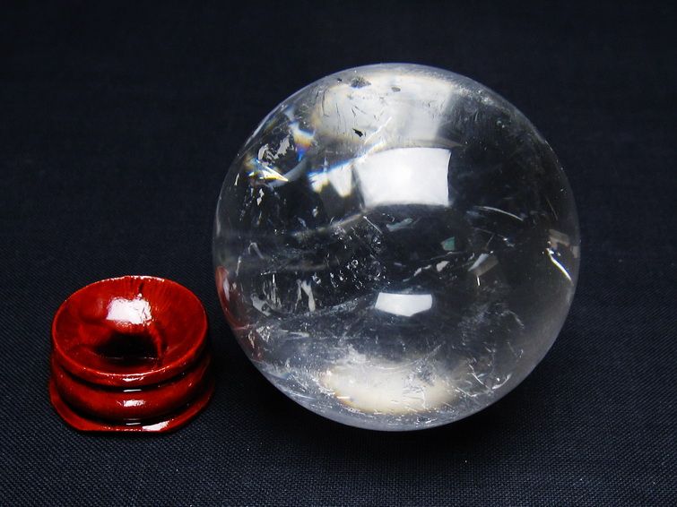 水晶 丸玉 52mm スフィア 置物 水晶玉 一点物 151-9089