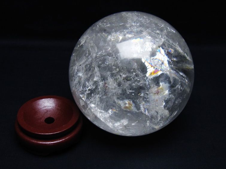 1.3Kg 水晶 丸玉 100mm スフィア 置物 水晶玉 一点物 151-9091 【sold out】