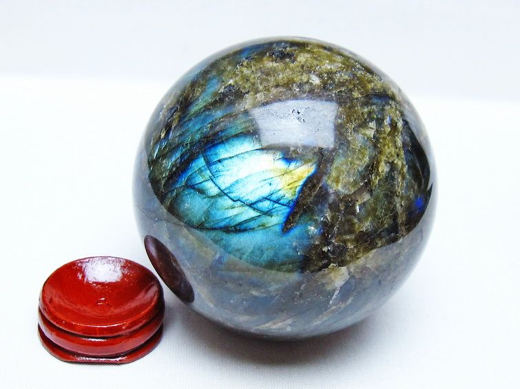 ラブラドライト 丸玉 82mm スフィア 置物 一点物 151-9150 【sold out】