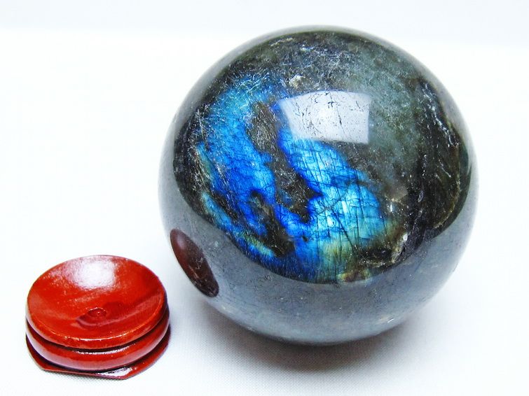 ラブラドライト 丸玉 75mm スフィア 一点物 151-9174 【sold out】