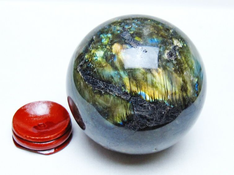 ラブラドライト 丸玉 75mm スフィア 一点物 151-9175 【sold out】