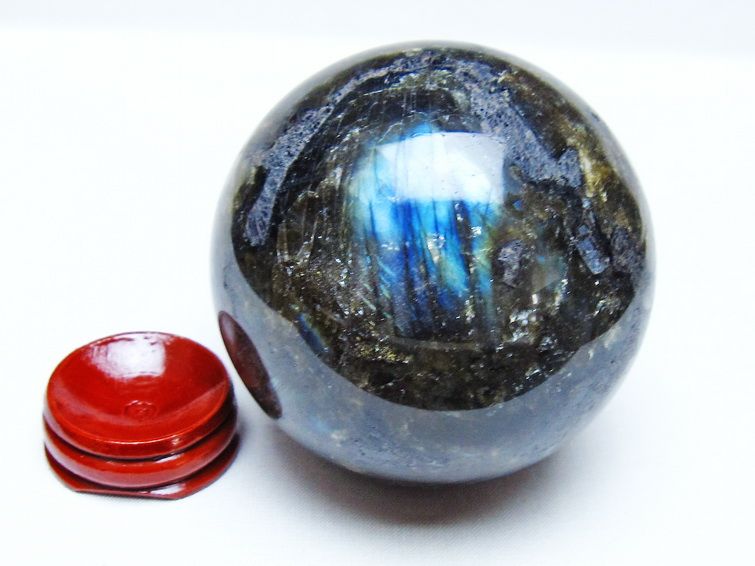 ラブラドライト 丸玉 74mm スフィア 一点物 151-9182