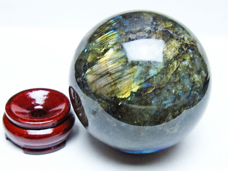 ラブラドライト 丸玉 86mm スフィア 一点物 151-9218 【sold out】