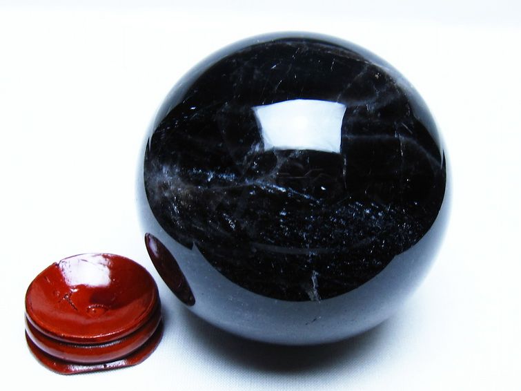 モリオン 黒水晶 丸玉 76mm スフィア 一点物 151-9234 【sold out】