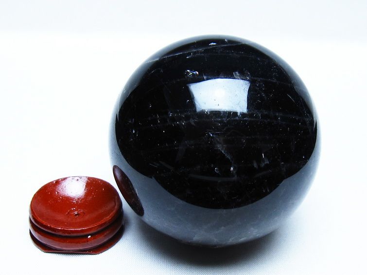 モリオン 黒水晶 丸玉 74mm スフィア 一点物 151-9264