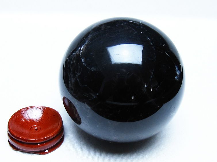 モリオン 黒水晶 丸玉 76mm スフィア 一点物 151-9266 【sold out】
