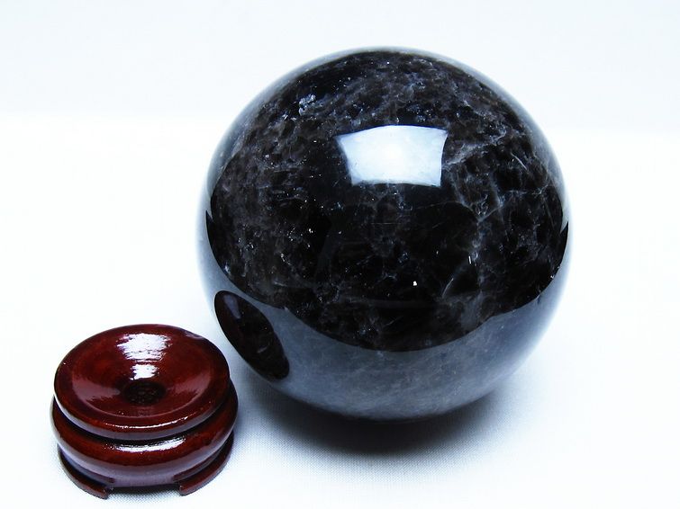 1.2Kg モリオン 黒水晶 丸玉 93mm スフィア 一点物 151-9295 【sold out】