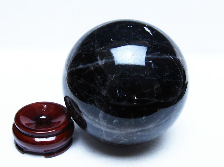 1.2Kg モリオン 黒水晶 丸玉 94mm スフィア 一点物 151-9299 【sold out】