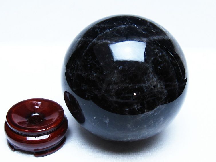 1.2Kg モリオン 黒水晶 丸玉 93mm スフィア 一点物 151-9301 【sold out】