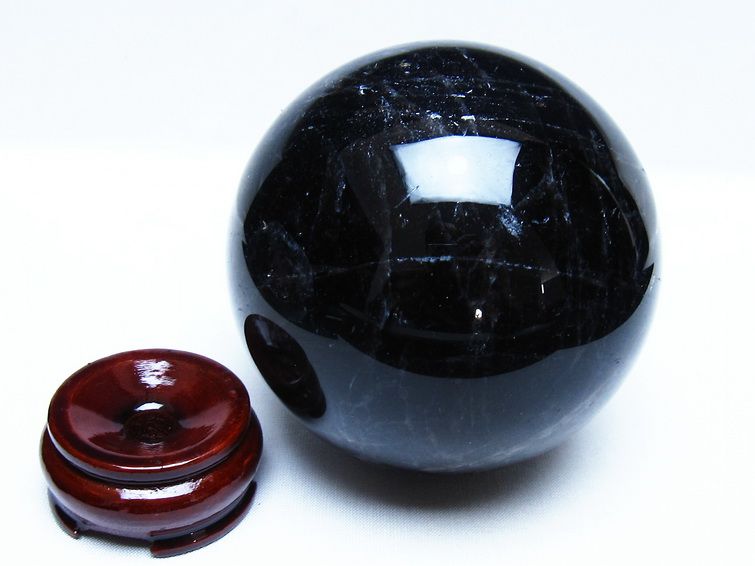 1.2Kg モリオン 黒水晶 丸玉 93mm スフィア 一点物 151-9303 【sold out】