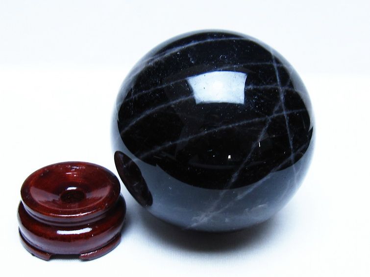 モリオン 黒水晶 丸玉 87mm スフィア 一点物 151-9313