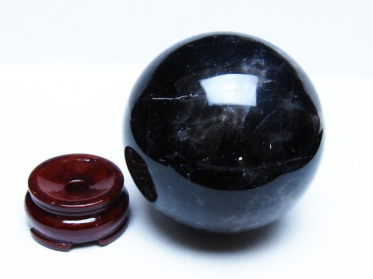 モリオン 黒水晶 丸玉 87mm スフィア 一点物 151-9314