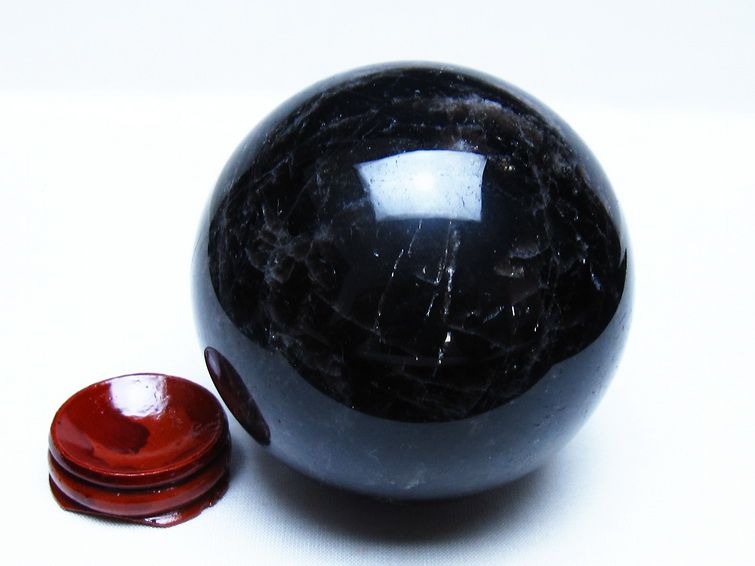モリオン 黒水晶 丸玉 81mm スフィア 一点物 151-9324 【sold out】