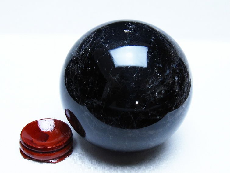 モリオン 黒水晶 丸玉 84mm スフィア 一点物 151-9329 【sold out】