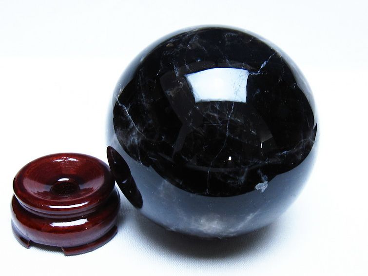 モリオン 黒水晶 丸玉 87mm スフィア 一点物 151-9333