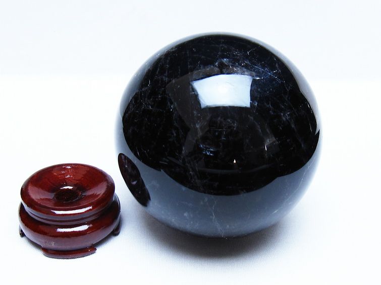 1.1Kg モリオン 黒水晶 丸玉 91mm スフィア 一点物 151-9335