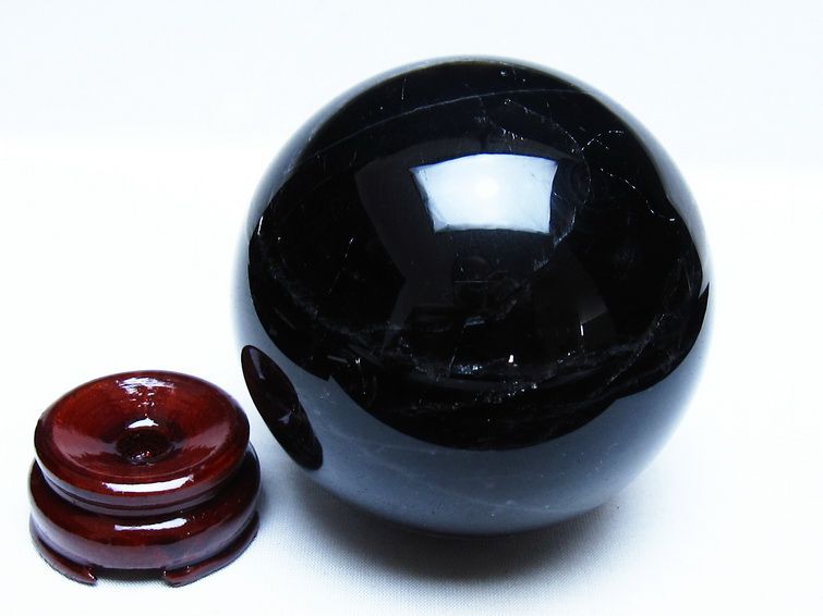 1.2Kg モリオン 黒水晶 丸玉 94mm スフィア 一点物 151-9346 【sold out】
