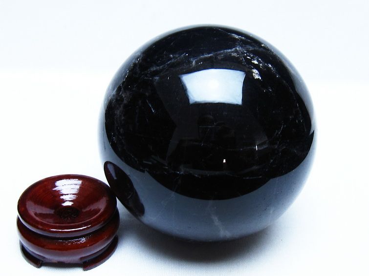 1.2Kg モリオン 黒水晶 丸玉 94mm スフィア 一点物 151-9350