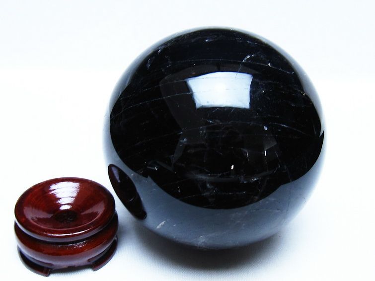 1.2Kg モリオン 黒水晶 丸玉 94mm スフィア 一点物 151-9351