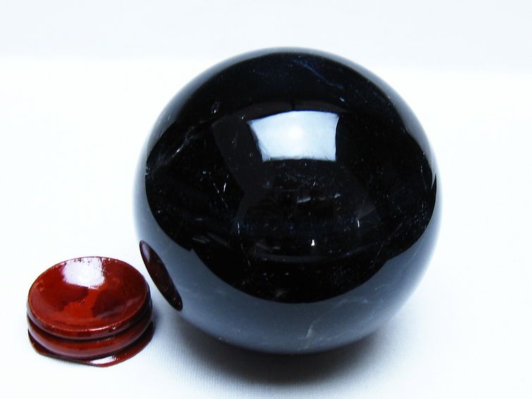 モリオン 黒水晶 丸玉 81mm スフィア 一点物 151-9365 【sold out】