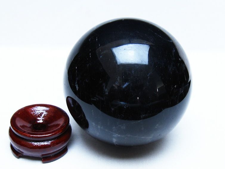 1.2Kg モリオン 黒水晶 丸玉 93mm スフィア 一点物 151-9370