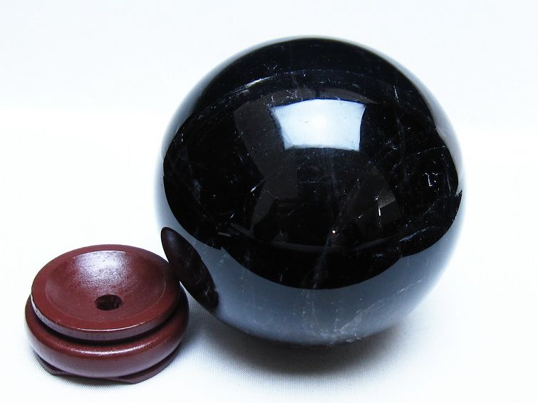 1.5Kg モリオン 黒水晶 丸玉 105mm スフィア 一点物 151-9375