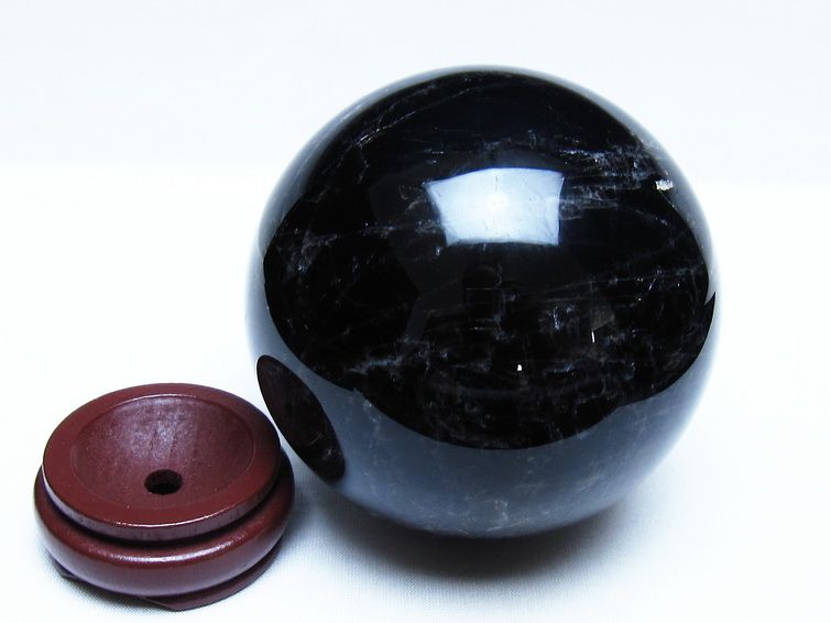 1.4Kg モリオン 黒水晶 丸玉 98mm スフィア 一点物 151-9389 【sold out】