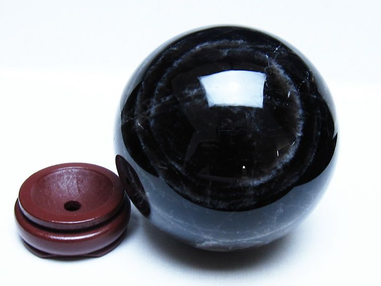 1.4Kg モリオン 黒水晶 丸玉 105mm スフィア 一点物 151-9396 【sold out】