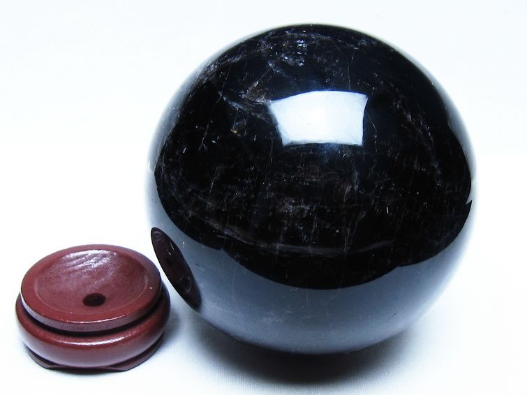 2Kg モリオン 黒水晶 丸玉 115mm スフィア 一点物 151-9406
