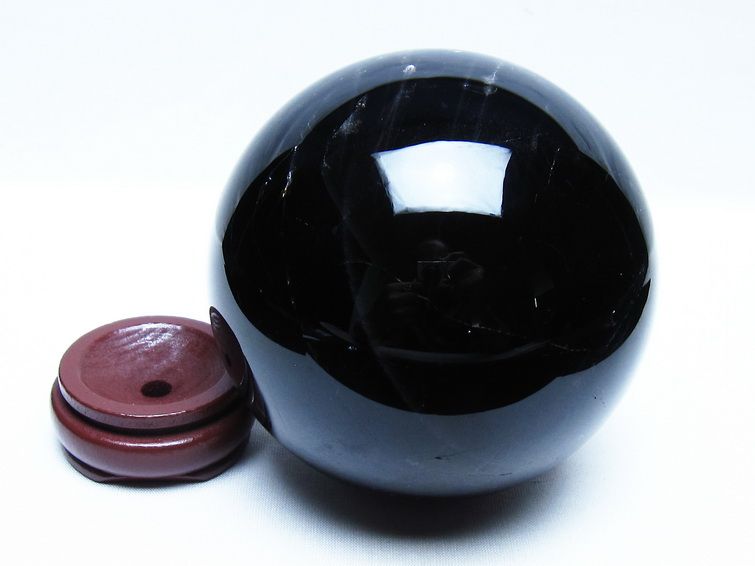 1.8Kg モリオン 黒水晶 丸玉 113mm スフィア 一点物 151-9408