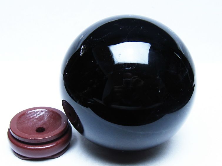 1.9Kg モリオン 黒水晶 丸玉 115mm スフィア 一点物 151-9409