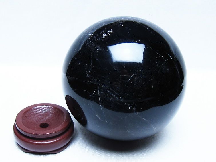 1.8Kg モリオン 黒水晶 丸玉 115mm スフィア 一点物 151-9410