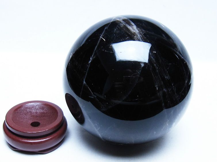 1.7Kg モリオン 黒水晶 丸玉 110mm スフィア 一点物 151-9428 【sold out】