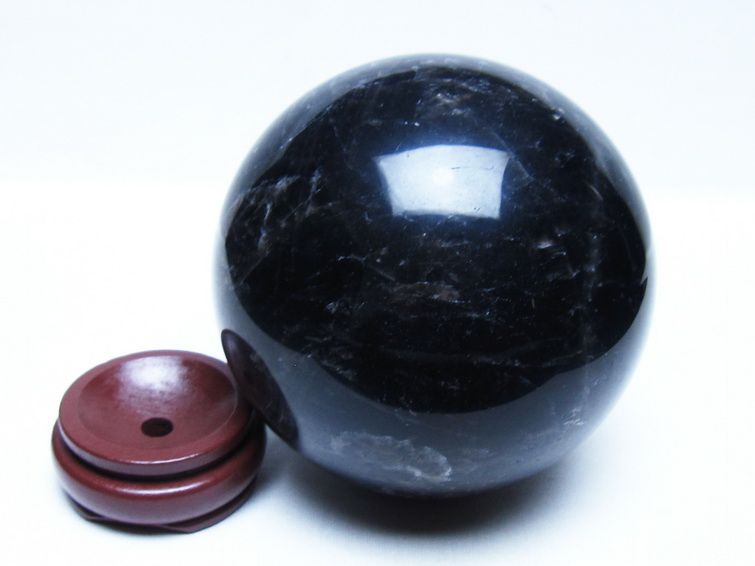 1.7Kg モリオン 黒水晶 丸玉 113mm スフィア 一点物 151-9433