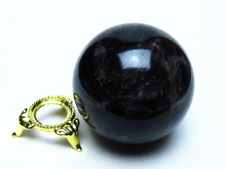 モリオン 黒水晶 丸玉 57mm 一点物 151-9443