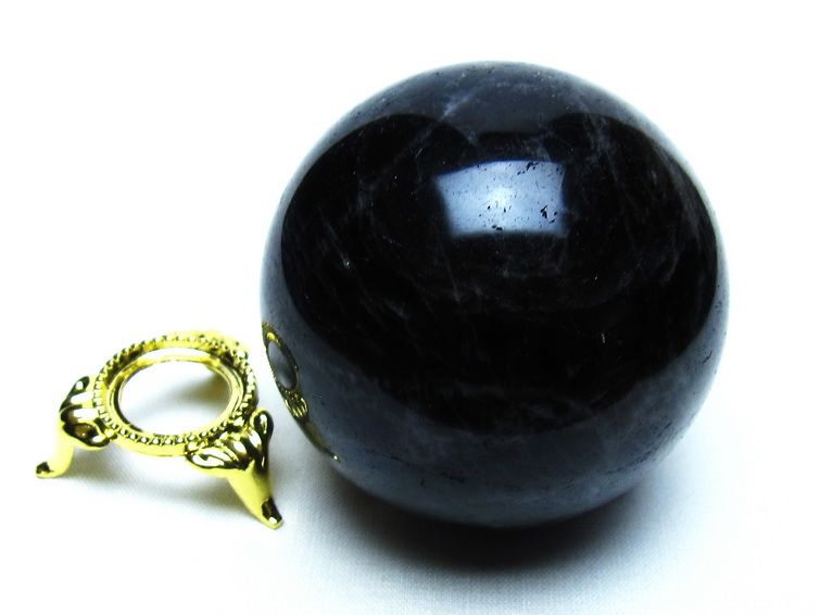 モリオン 黒水晶 丸玉 60mm 一点物 151-9450